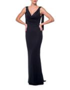Glamour By Terani Couture V-neck Sleeveless Dress