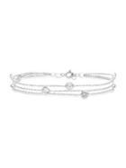 Lord & Taylor Rhodium-plated Sterling Silver & Crystal Multi-strand Bracelet