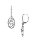Sonatina Vintage 14k White Gold & 1 Tcw Diamond Drop Earrings