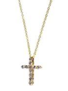 Effy D Oro 14k Yellow Gold & Diamond Cross Pendant Necklace