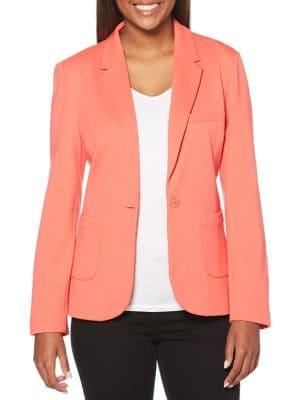 Rafaella Notch Collar Long-sleeve Blazer