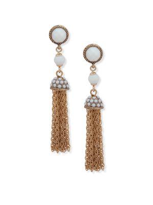 Anne Klein Tasseled Drop Earrings