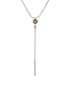 Lucky Brand Delicate Beaded Two-toned Y-necklace