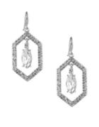 Carolee Crystal Abbey Crystal Openwork Drop Earrings