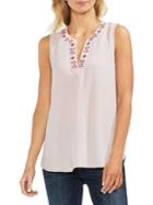 Vince Camuto Zen Bloom Embroidered Top