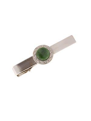 Lord Taylor Green Jade Tie Bar
