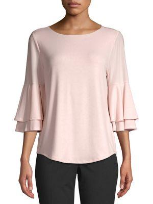 Context Tiered Ruffle Sleeve Blouse