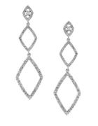 Effy Geo Diamond And 14k White Gold Drop Earrings
