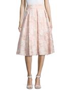 Eliza J Floral Textured Pleated Skirt