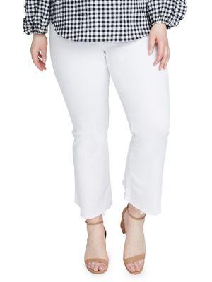 Rachel Rachel Roy Plus Frayed Wrap Cropped Jeans
