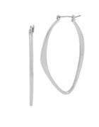Kenneth Cole New York Abalone Silvertone Oval Hoop Earrings