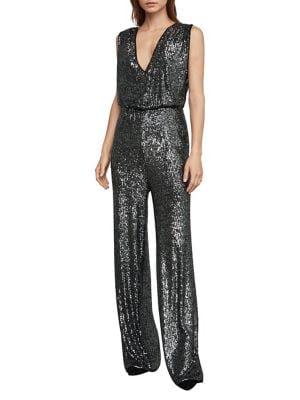 Bcbgmaxazria Sequin Wide-leg Jumpsuit