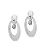 Anne Klein Polished Clip-on Oval Drop Earrings