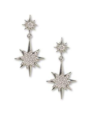 Vince Camuto Celestial Skies Crystal Starburst Double Drop Earrings