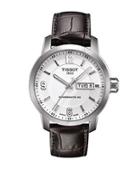 Tissot Men's Prc 200 Automatic Watch With Leather Strap