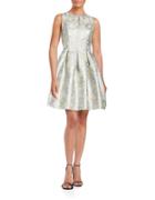 Vince Camuto Sleeveless Metallic Fit-and-flare Dress