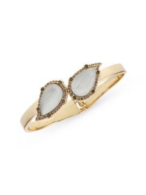 Laundry By Shelli Segal Goldtone, Acrylic & Crystal Hinged Bracelet