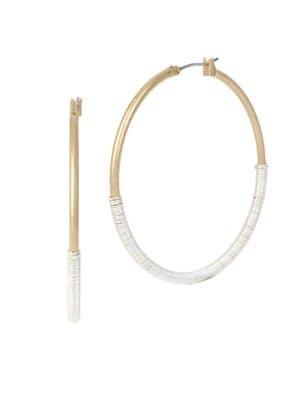 Robert Lee Morris Spun Metal Wire-wrapped Hoop Earrings 2 Inches