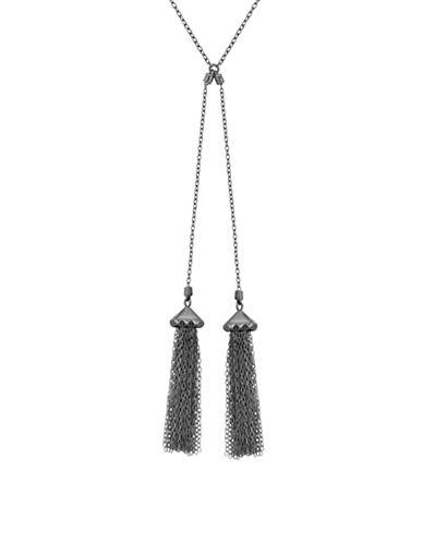 Lord & Taylor Double Tassel Pendant Necklace