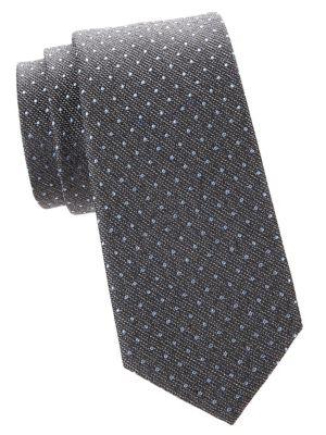 Black Brown Wessex Neat Dot Tie