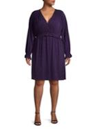 Michael Michael Kors Plus Long-sleeve V-neck Dress