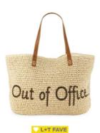 Straw Studios Out Of Office Conversation Straw Tote