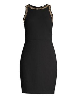 Michael Michael Kors Embellished Sleeveless Sheath Dress