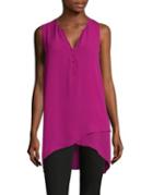 Ivanka Trump Asymmetric V-neck Tank Top