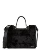 Calvin Klein Faux Fur Crossbody Satchel
