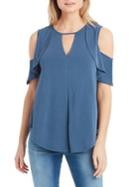 Jessica Simpson Ruffled Cold-shoulder Blouse