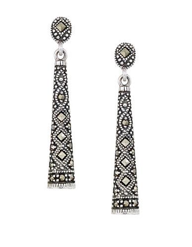 Lord & Taylor Marcasite And Sterling Silver Drop Earrings