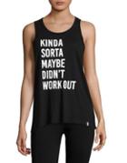 Marc New York Performance Solid Text Cycle Tank Top