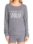 Pj Salvage Pawsitively Spoiled Graphic Long Sleeve Top