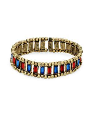 Design Lab Goldtone Rhinestone Stretch Bracelet