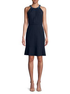 Karl Lagerfeld Paris Embellished Sleeveless Dress