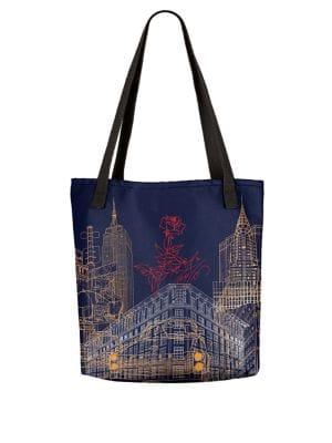 Vida Lord & Taylor Rose Canvas Tote