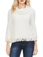 Vince Camuto Gilded Rose Textured Fringed Top