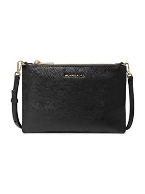Michael Michael Kors Large Pebbled Leather Double Pouch Crossbody Bag