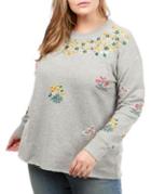 Lucky Brand Plus Floral Cotton Top