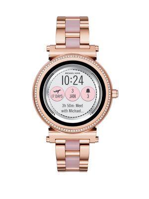 Michael Kors Access Sofie Rose-goldtone Touchscreen Bracelet Smartwatch