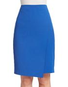Lord & Taylor Solid Wrap Pencil Skirt