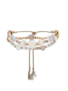 Lonna & Lilly Faux Pearl And Crystal Slider Bracelet