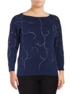 Joan Vass Beaded Sweater