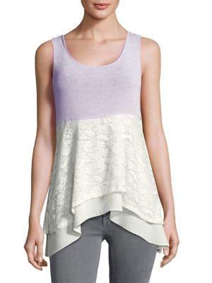 Design Lab Mixed-media Tank Top