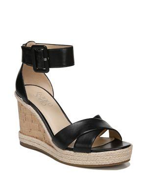 Franco Sarto Quintana Leather Wedge Espadrilles