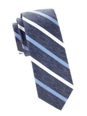 Black Brown Connell Striped Tie