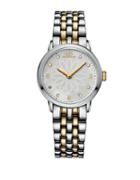 88 Rue Du Rhone Ladies Two-tone Watch With Mother Of Pearl Rosette Dial