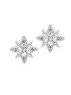 Lord & Taylor Diamond And Sterling Silver Star Stud Earrings