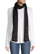 Karl Lagerfeld Paris Multicolored Faux Pearl-embellished Scarf