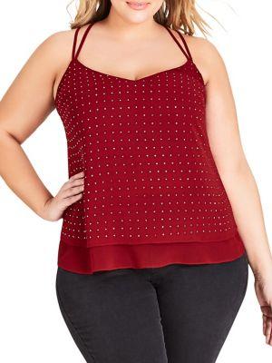 City Chic Plus Strappy Nail Top
